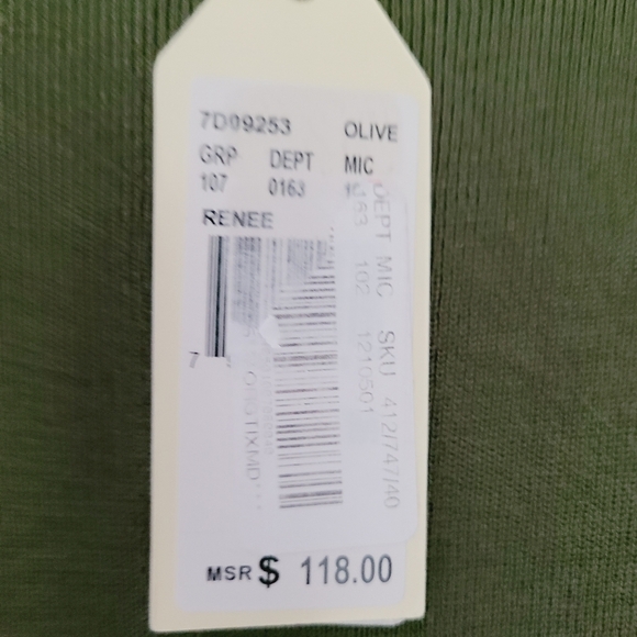 NWT MAX STUDIO SPECIALITY PRODUCTS olive renee sweater dress - Picture 5 of 8